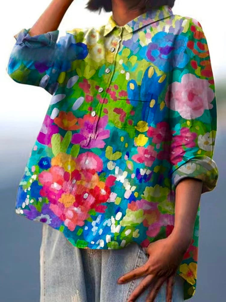 Mexi | Floral Linen Shirt