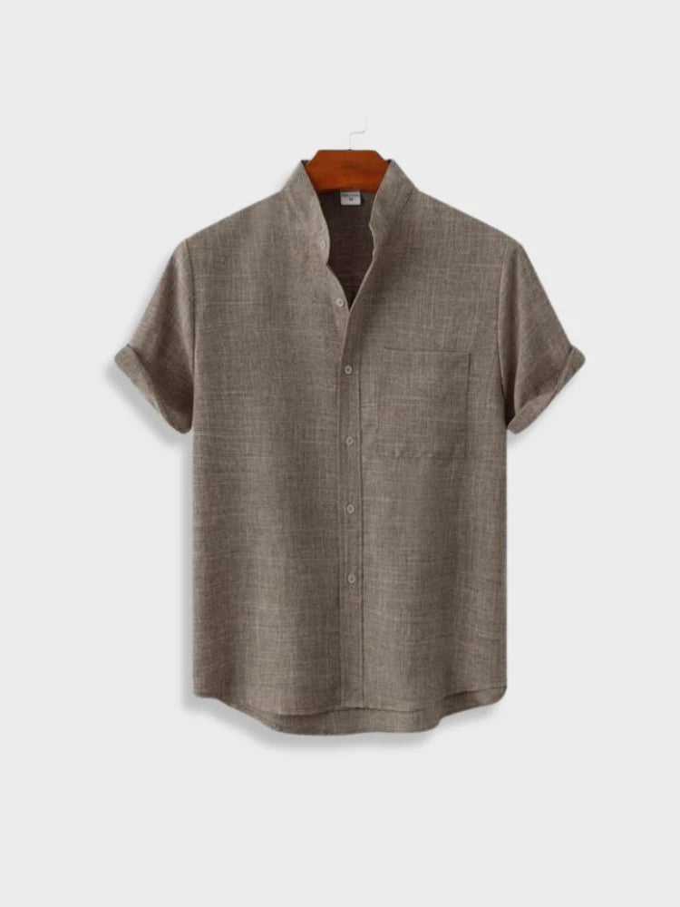 PETER - Cotton shirt with short sleeves